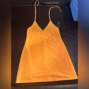 Orange halter dress